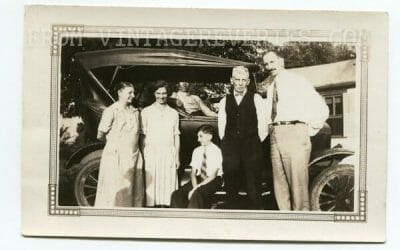 1920s old car and family photos