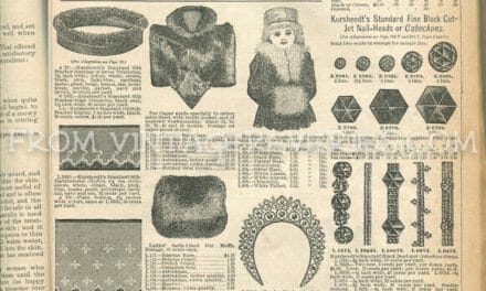 Victorian Advertisements: Dress Trimmings, Fur Coats, Beads, Stamps, New Mother Instructions, and More