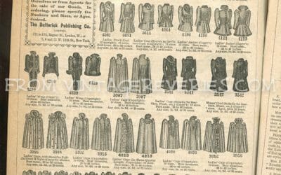 Victorian fashion advertisements, household appliance ads, and misc. ads