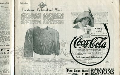 Embroidered Edwardian Shirtwaist, guest towels, and doily patterns