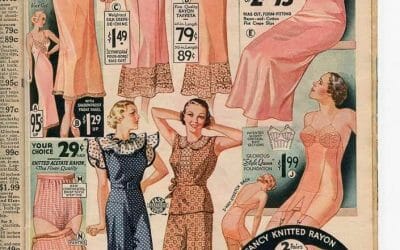 1935 slip, bra, and panty advertisements