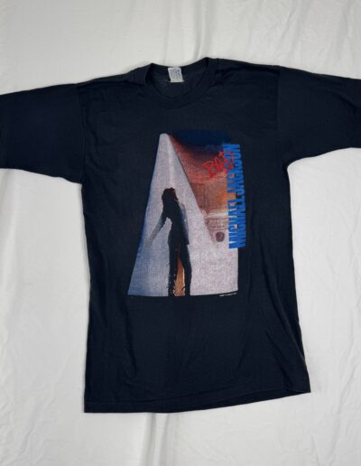Rare Vintage 1988 Michael Jackson Bad Tour T-Shirt, featuring Pepsi sponsor logo and iconic stage graphic. Paper thin 50/50 fabric from the St. Louis Stagehand Collection. Size Small/XS.