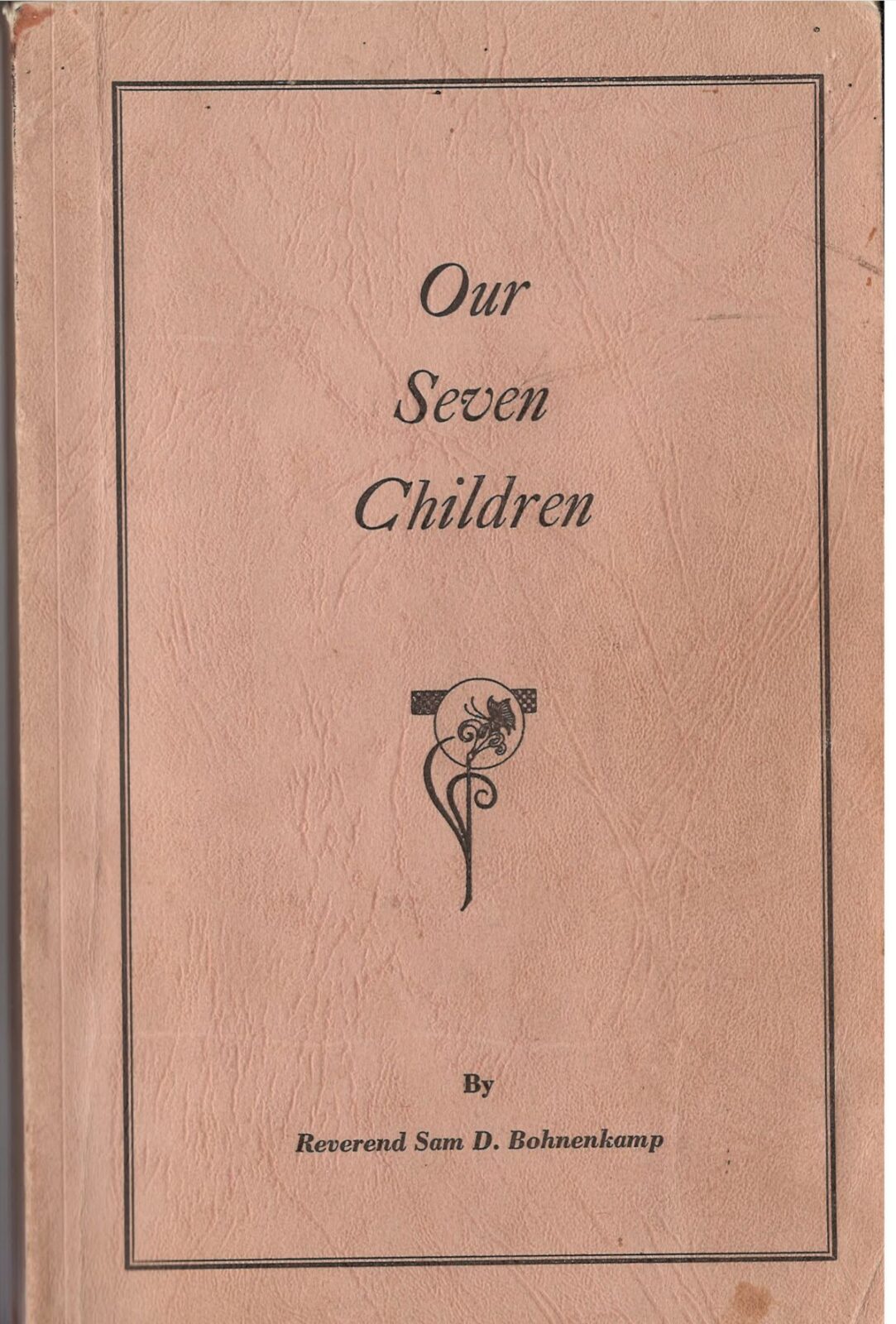 Light brown, textured vintage book cover with black border and decorative line art, evoking early 20th-century style.