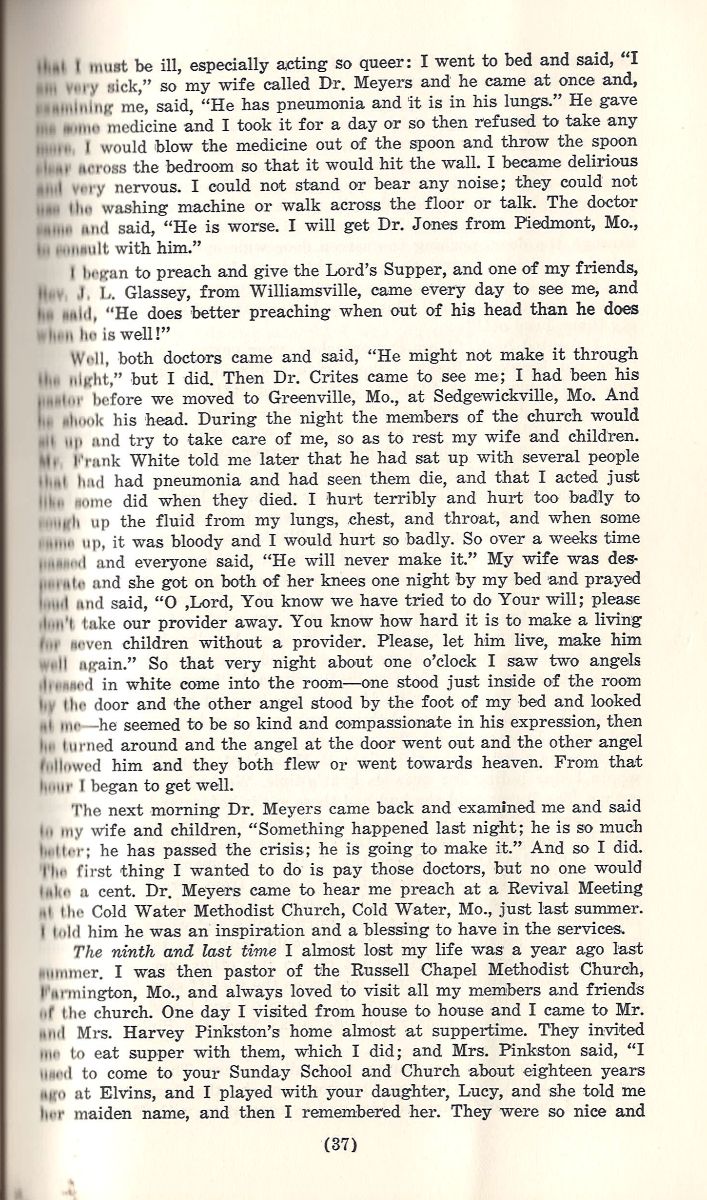 Vintage book page with dense black typewritten text, cream paper, Bohnenkamp genealogy and family history content.