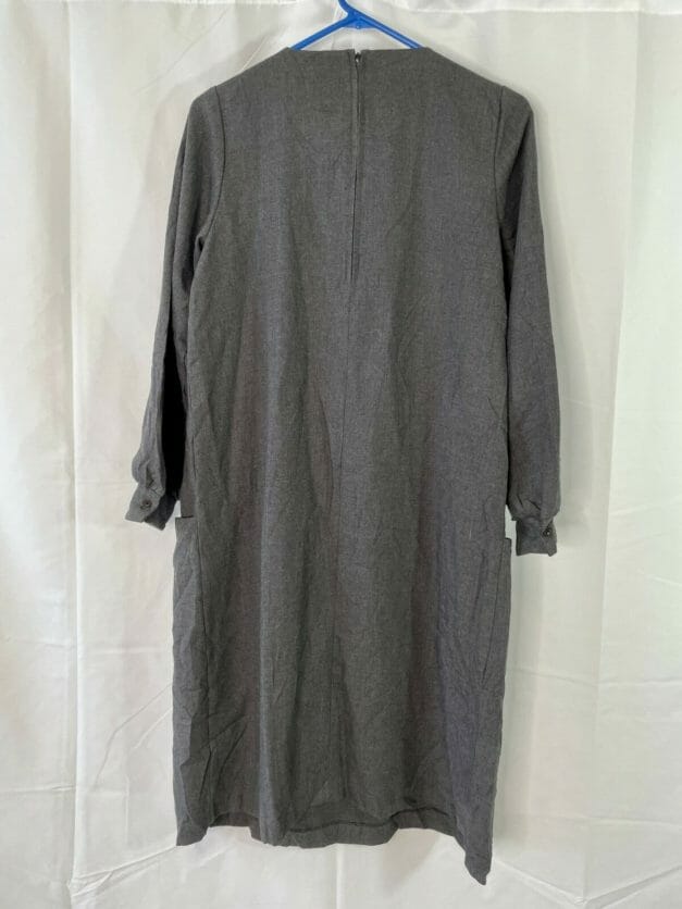 Cute grey 1970s-1980s vintage maternity work dress | VintageReveries ...